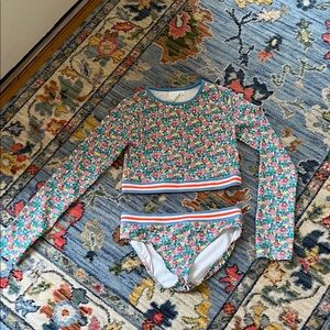 NWOT Mini Boden Floral Kids Swim Bikini - Multicolor Girls 9-10Y